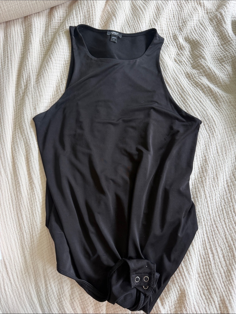 High neck black contour bodysuit